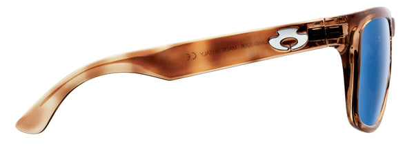 Polarized-Sunglasses_Blue-Otter-Polarized_Cumberland_Raw-Honey-Frame_Zeiss-Lens_Pacific-Blue-Lens_Chrome-Logo_
