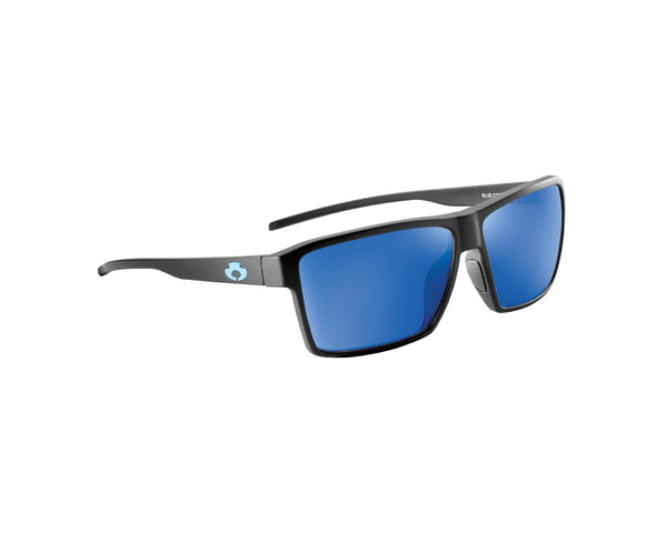 Blue Otter Polarized Watauga Matte Black frames with Night Blue