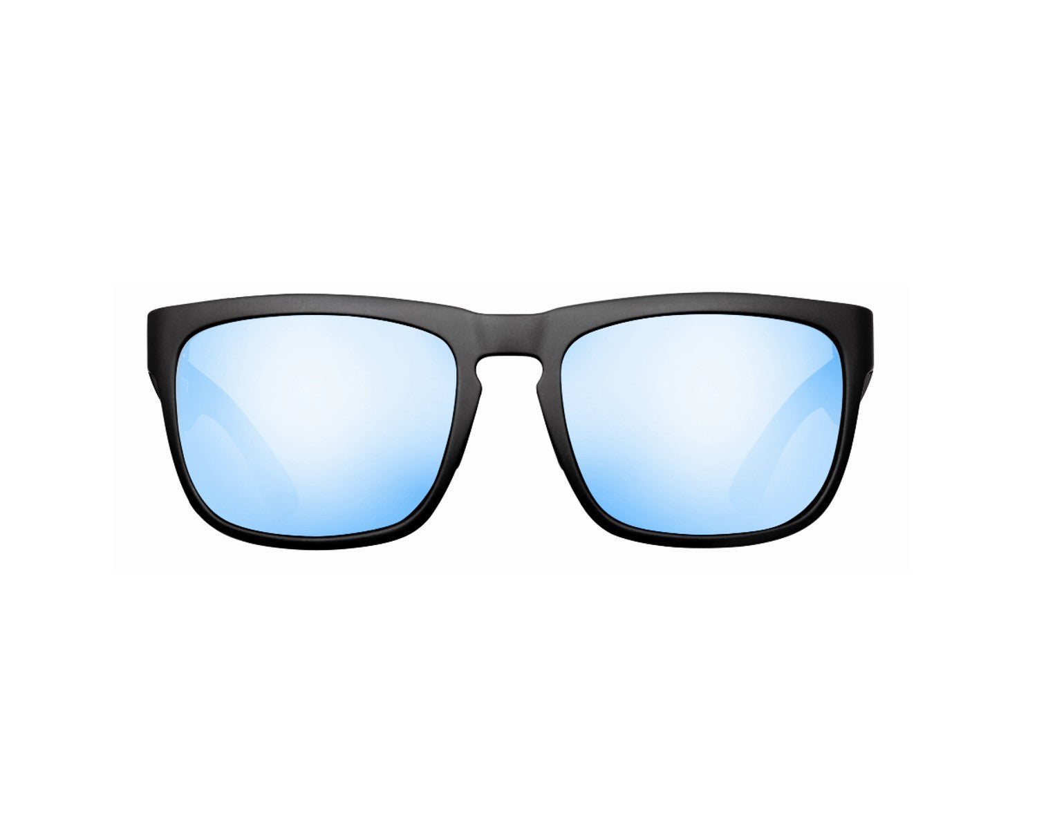 Black-Clear Hipster Acetate Square Tinted Sunglasses with Medium Blue  Sunwear Lenses - Hardy