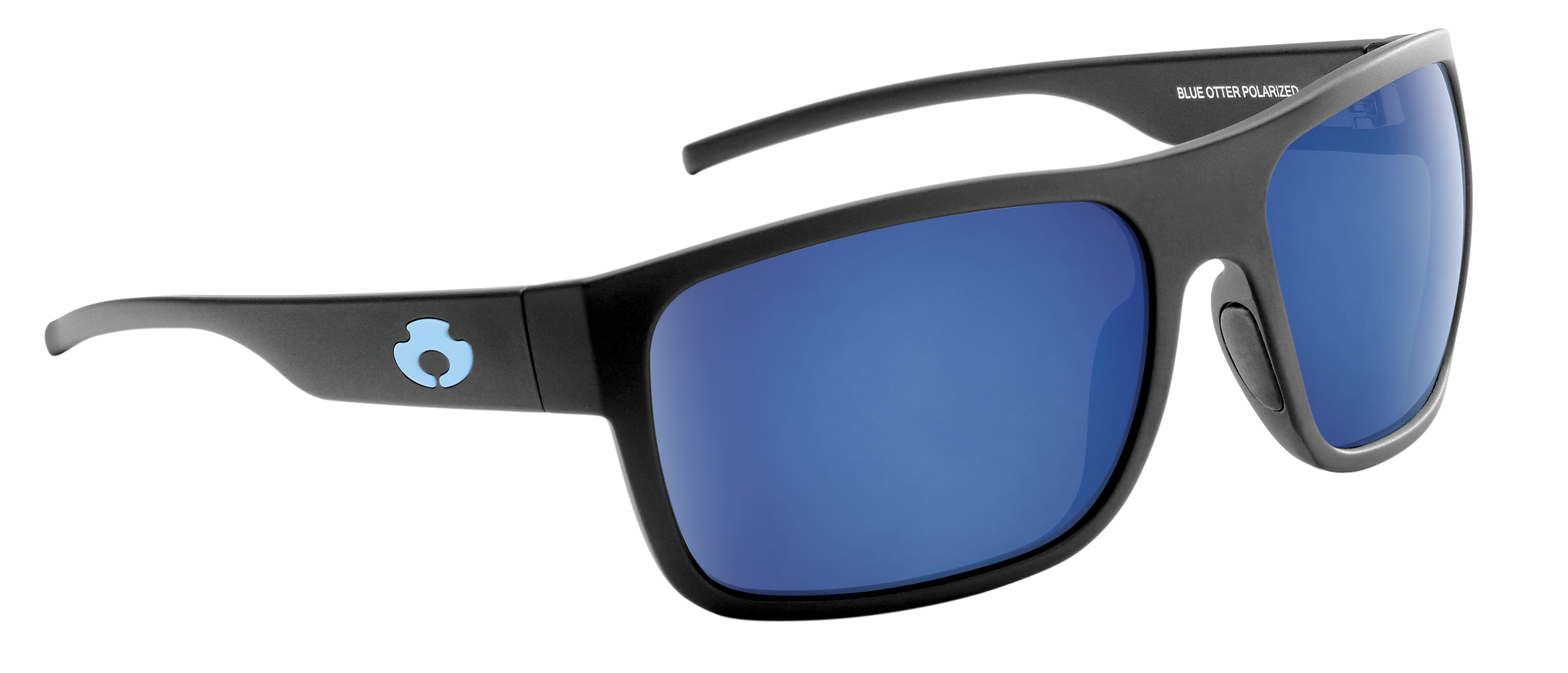 Blue Otter Rabun Polarized Sunglasses, Matte Black/Night Blue